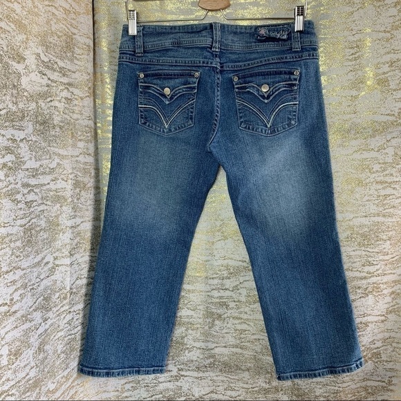 BONGO Medium Blue Wash Women’s Capris Jeans Size 7 - Picture 5 of 12